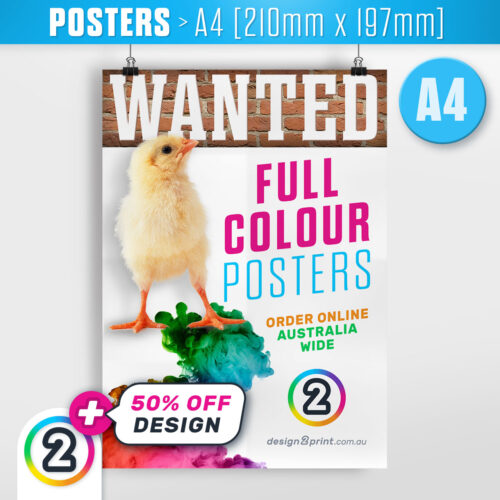 Poster Printing, Your own A4 & A3 Posters in full colour